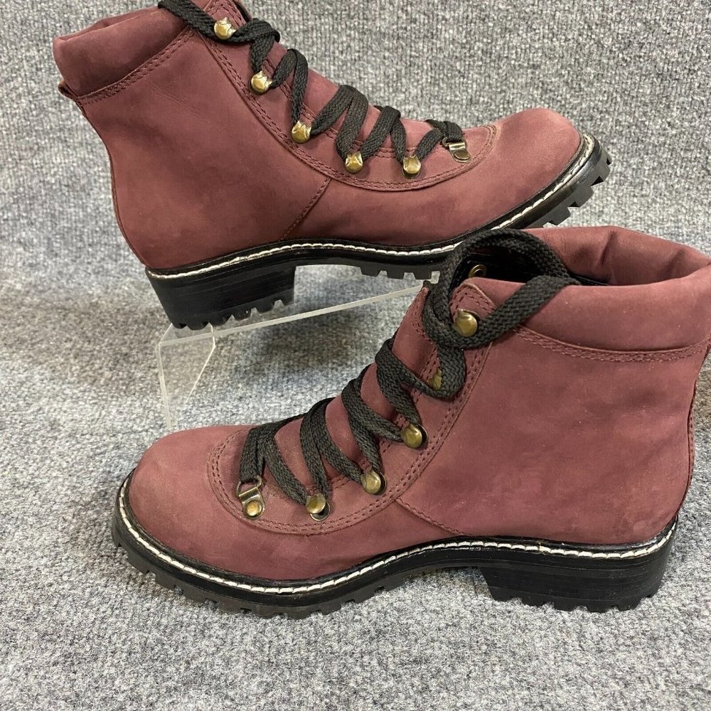 MARC By MARC JACOBS Womens Boots 9 / 40 Red Suede Speed Lace Hikers NEW - Picture 6 of 9